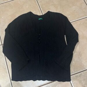 United Colors Of Benetton Black Women's Cardigan Vintage